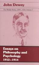 Front cover of The Middle Works of John Dewey, Volume 7, 1899 - 1924 by John Dewey