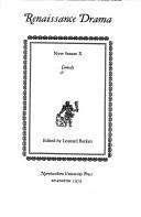 Front cover of Renaissance Drama (Renaissance Drama New Series) by Leonard Barkan