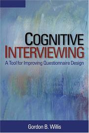 Cover of Cognitive Interviewing by Gordon B. Willis