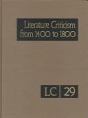 Front cover of Literature Criticism from 1400 to 1800 by Jennifer Brostrom