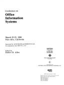 Front cover of Conference on Office Information Systems (Sigois Bulletin) by Robert B. Allen