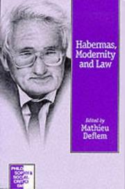 Front cover of Habermas, modernity, and law by Mathieu Deflem