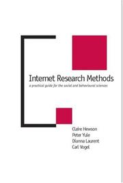 Cover of Internet research methods by Claire Hewson