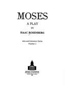 Cover of Moses by Isaac Rosenberg