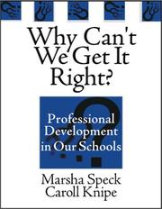 Cover of Why can't we get it right? by Marsha Speck