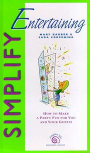 Cover of Simplify entertaining by Mary Corpening Barber