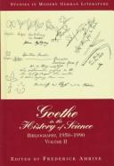 Front cover of Goethe in the history of science by Frederick Amrine