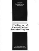 Front cover of Directory Of Physical Therapy Education Programs by American Physical Therapy Association