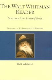 Cover of The Walt Whitman Reader by Walt Whitman