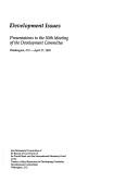 Front cover of Development Issues: Presentations to the 50th Meeting of the Development Committee by International Bank for Reconstruction an