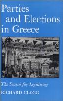 Cover of Parties and Elections in Greece by Richard Clogg