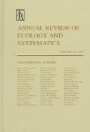 Cover of Annual Review of Ecology and Systematics by Daphne G. Fautin