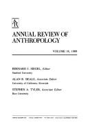 Cover of Annual review of anthropology by Bernard J. Siegel