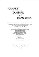 Front cover of Quarks, Quasars and Quandaries by Gordon J., II Aubrecht