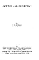 Front cover of Science and occultism by I. K. Taimni