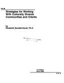Front cover of Strategies for working with culturally diverse communities and clients by Elizabeth Randall-David