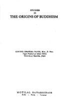 Front cover of Studies in the Origin of Buddhism by G. C. Pande