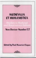Cover of Medievalia et Humanistica, No.17 by Paul Maurice Clogan