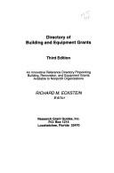 Front cover of Directory of Building and Equipment Grants by Richard M. Eckstein