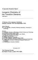 Front cover of Inorganic Chemistry of the Transition Elements by B. F. G. Johnson