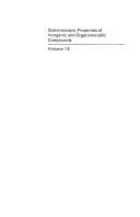 Front cover of Spectroscopic Properties of Inorganic and Organometallic Compounds by E. A. V. Ebsworth
