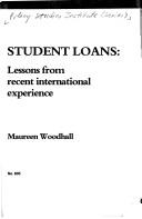 Cover of Student loans by Maureen Woodhall