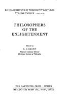 Front cover of Philosophers of the Enlightenment by Stuart C. Brown
