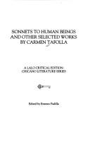 Front cover of Sonnets to human beings and other selected works by Carmen Tafolla
