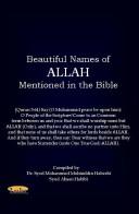 Front cover of Beautiful Names of ALLAH Mentioned in the Bible by Beautiful Names of ALLAH mentioned in the Bible Dr. S.M. Mohiuddin Habeebi Syed Ahsan Habibi