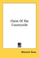 Front cover of Christ Of The Countryside by Malcolm Dana
