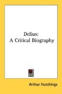 Cover of Delius by Hutchings, Arthur