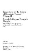 Cover of Perspectives on the History of Economics Thought: 20Th-Century Economic Thought by Donald A. Walker