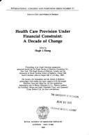Front cover of Healthcare Provision Under Financial Constraint by Hugh L'etang
