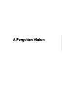 Front cover of A forgotten vision by Shuja Alhaq