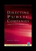 Cover of Directing public companies by Janice Dean
