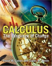Cover of Calculus by David William Cohen