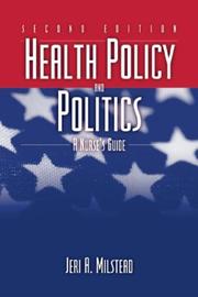 Cover of Health Policy and Politics by Jeri A. Milstead