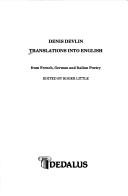 Cover of Translations into English by Denis Devlin