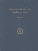Front cover of Memoirs of the American Academy in Rome by American Academy in Rome.