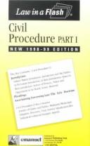 Front cover of Civil Procedure I (Law in a Flash Ser) by L. Emanuel
