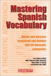 Front cover of Mastering Spanish vocabulary by José María Navarro