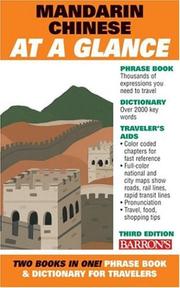 Cover of Mandarin Chinese at a glance by Scott D. Seligman