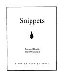 Cover of Snippets by Kenward Elmslie