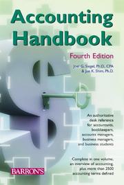 Cover of Accounting handbook by Joel G. Siegel