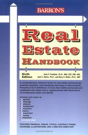 Cover of Barron's real estate handbook by Jack P. Friedman