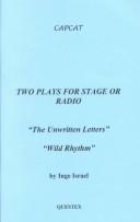 Front cover of Two plays for stage or radio by Inge Israël