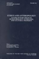 Cover of Ethics and Anthropology by Unknown