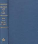 Front cover of The ancient laws of Wales by Hubert Lewis