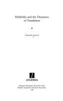 Cover of Hölderlin and the Dynamics of Translation (Studies in Comparative Literature, 2) by Charlie Louth