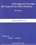 Cover of 2003 National 5-Digit Zip Code and Post Office Directory (National Five Digit Zip Code and Post Office Directory) by Unknown